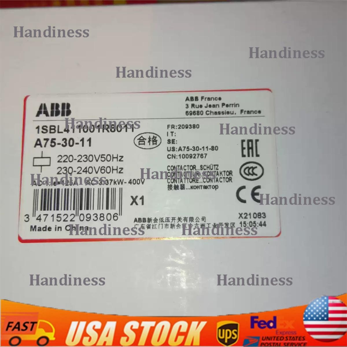 A75-30-11 1PCS NEW ABB A75-30-11 AC220V Contactor Fast Shipping