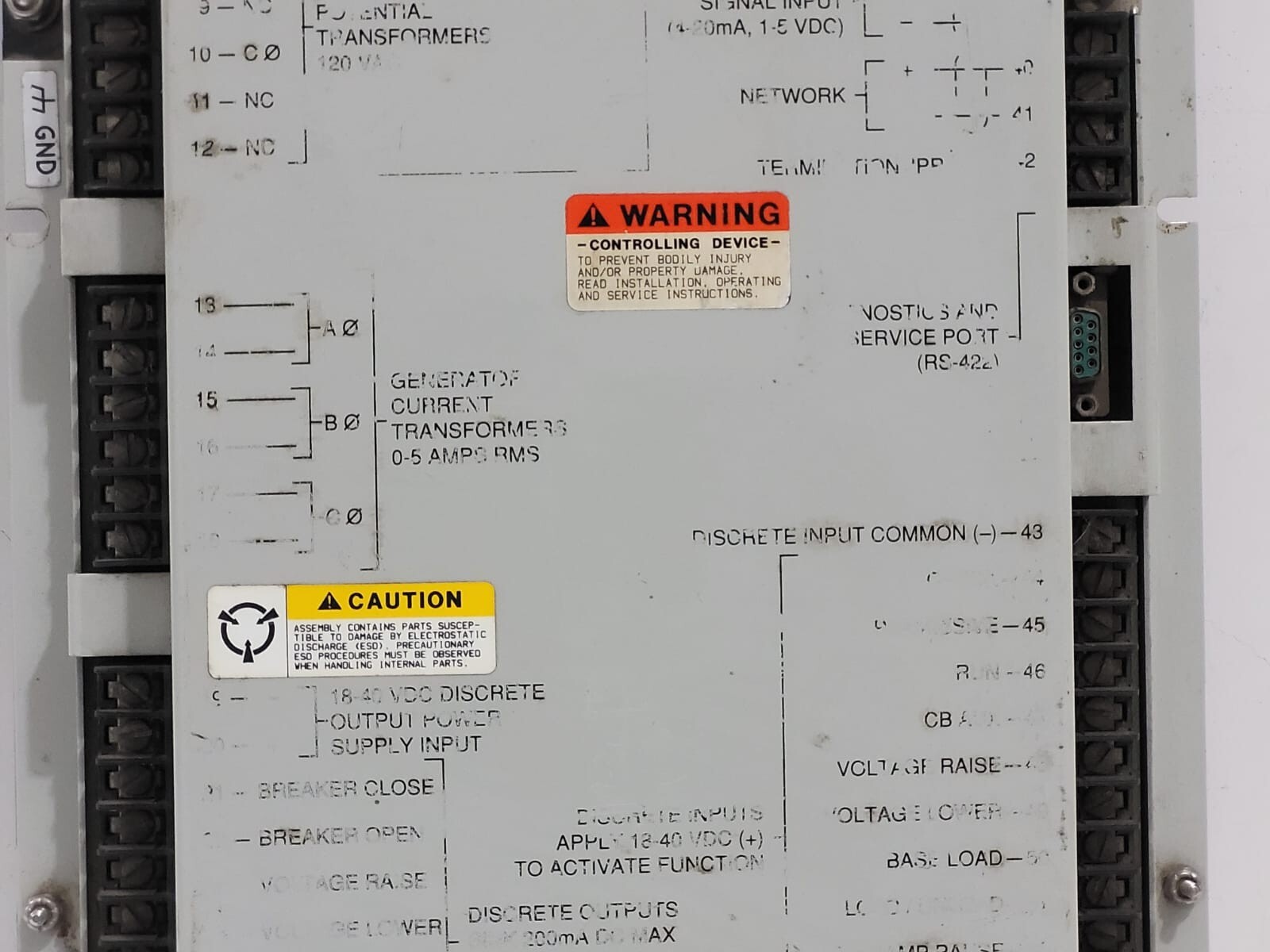 WOODWARD 9905-797 DIGITAL SYNCHRONIZER AND LOAD CONTROL REV.B DSLC-D