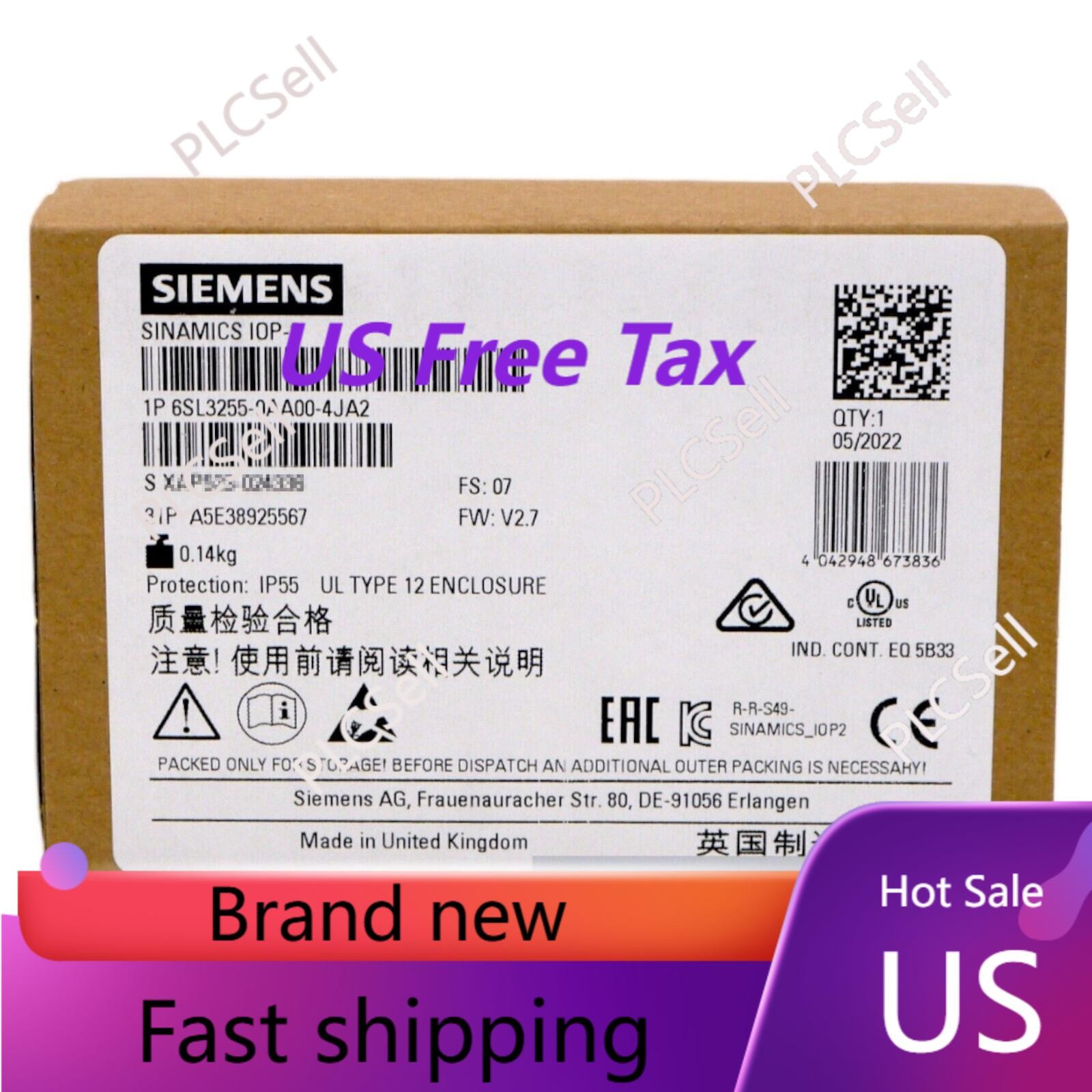 New Siemens 6SL3 255-0AA00-4JA2 6SL3255-0AA00-4JA2 Operator Panel IOP-2