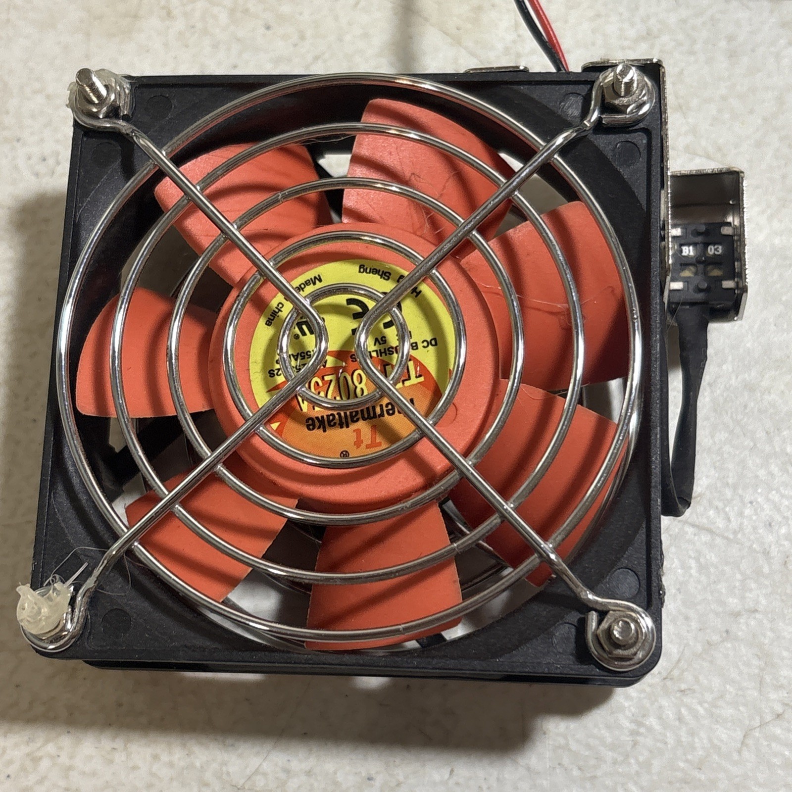 THERMALTAKE TT-8025A, DC BUSHLESS, 0.55AMP, PC CASE FAN, USB SWITCH