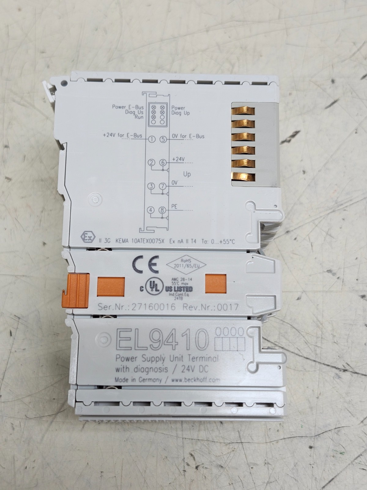 Lot Of 5 Beckhoff E-Bus Power Supply Unit Terminal P/N: EL9410 FREE SHIPPING