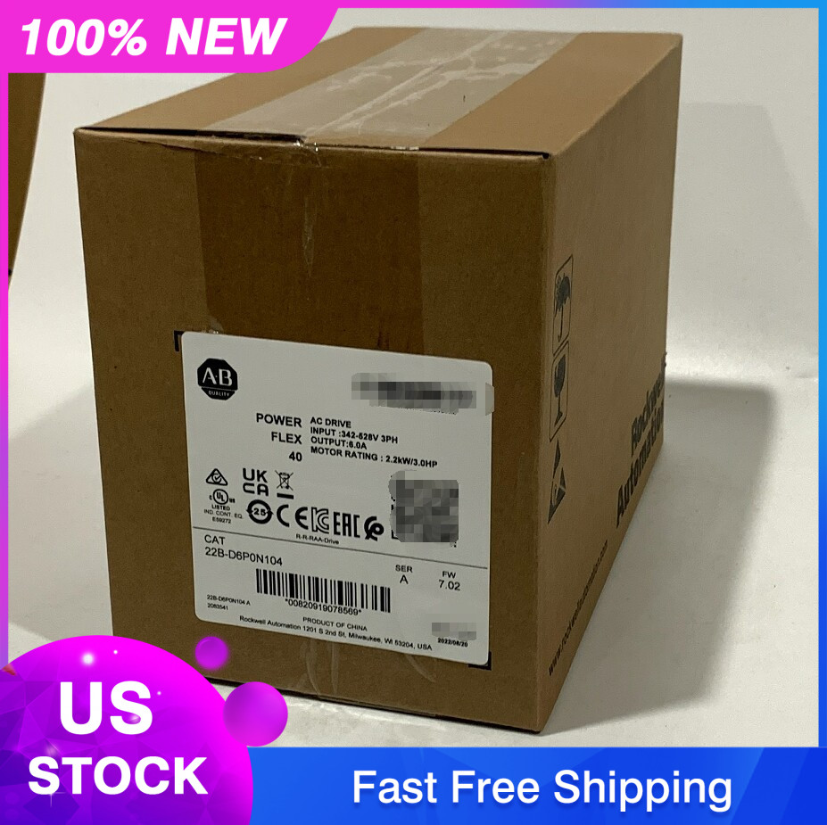 NEW Allen-Bradley 22B-D6P0N104 PowerFlex 40- 2.2 kW 3 HP AC Drive