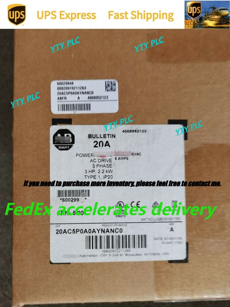 20AC5P0A0AYNANC0 AB 20AC5P0A0AYNANC0 PowerFlex Ac Drive Expedited Shipping HCY1