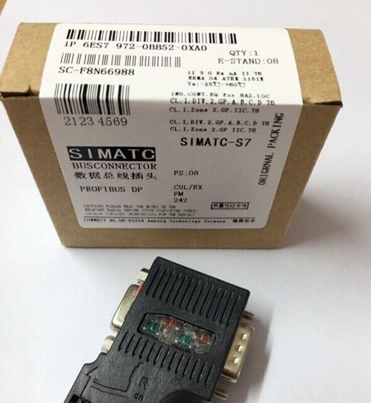 6ES7 972-0BB52-0XA0 NEW SIEMENS Bus Connector Connection Plug 6ES7972-0BB52-0XA0
