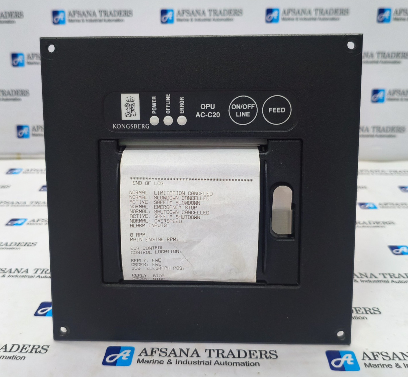 KONGSBERG OPU-AC-C20 REV.1.0 ENGINE ORDER PRINTER PART: 341308 OS-2035662