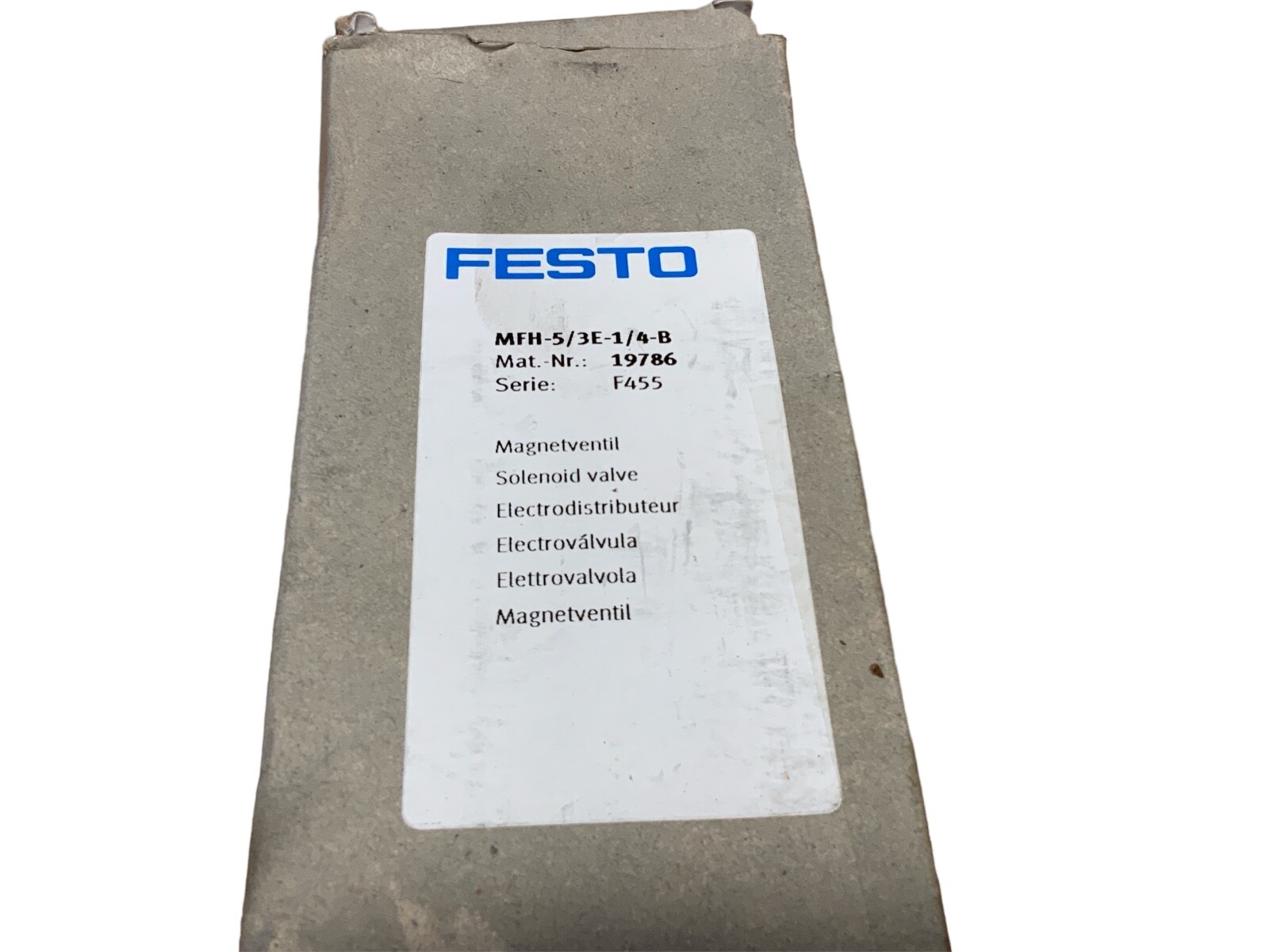 For FESTO MFH-5/3E-1/4-B 19786 solenoid valve MFH53E14B New