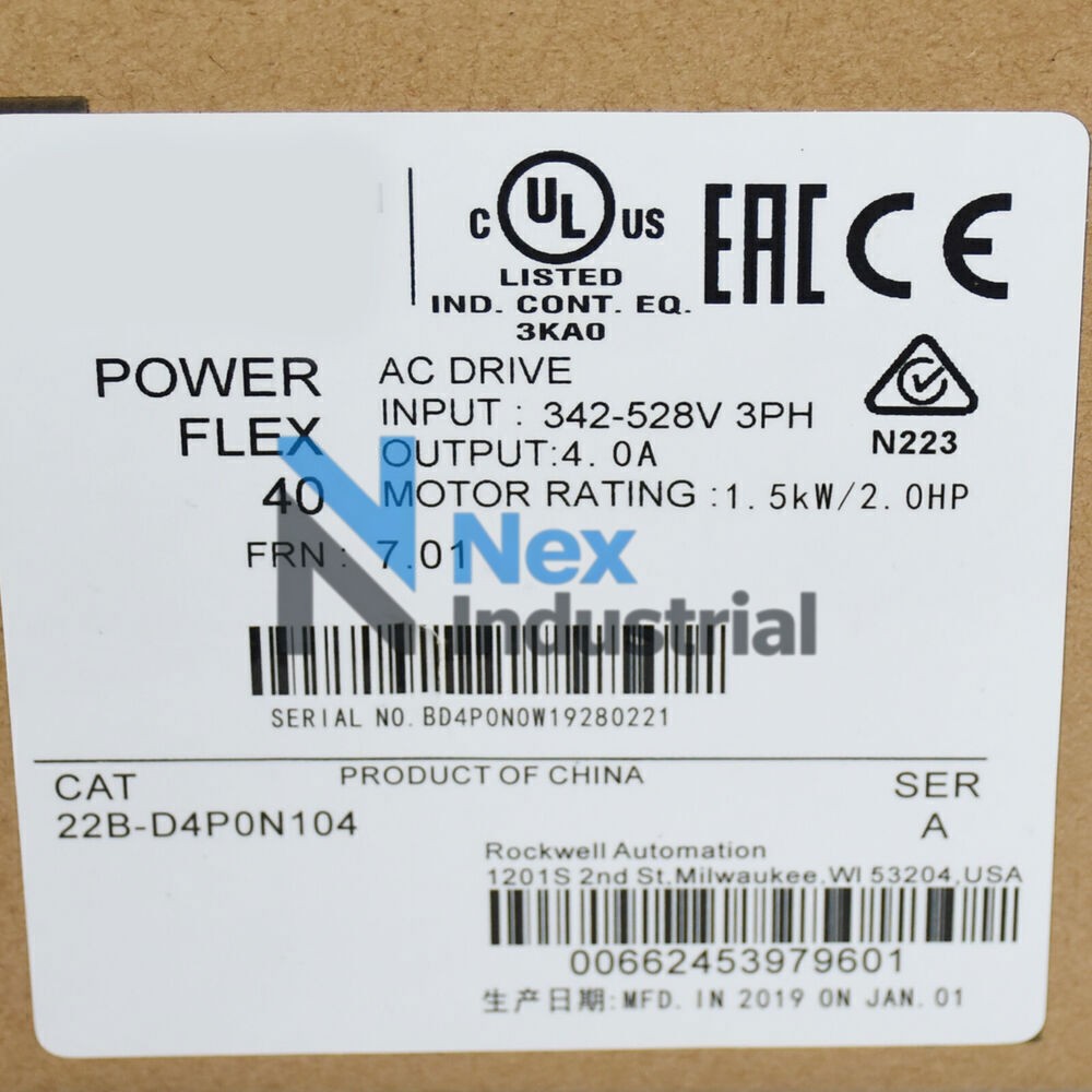 1PC New Allen-Bradley 22B-D4PON104 22B-D4P0N104 PowerFlex 40 AC Drive