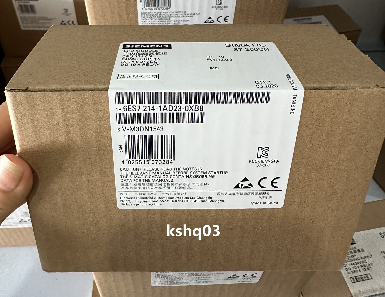 1pc New Siemens 6ES7214-1AD23-0XB8 6ES7 214-1AD23-0XB8 S7-200 CPU224 module