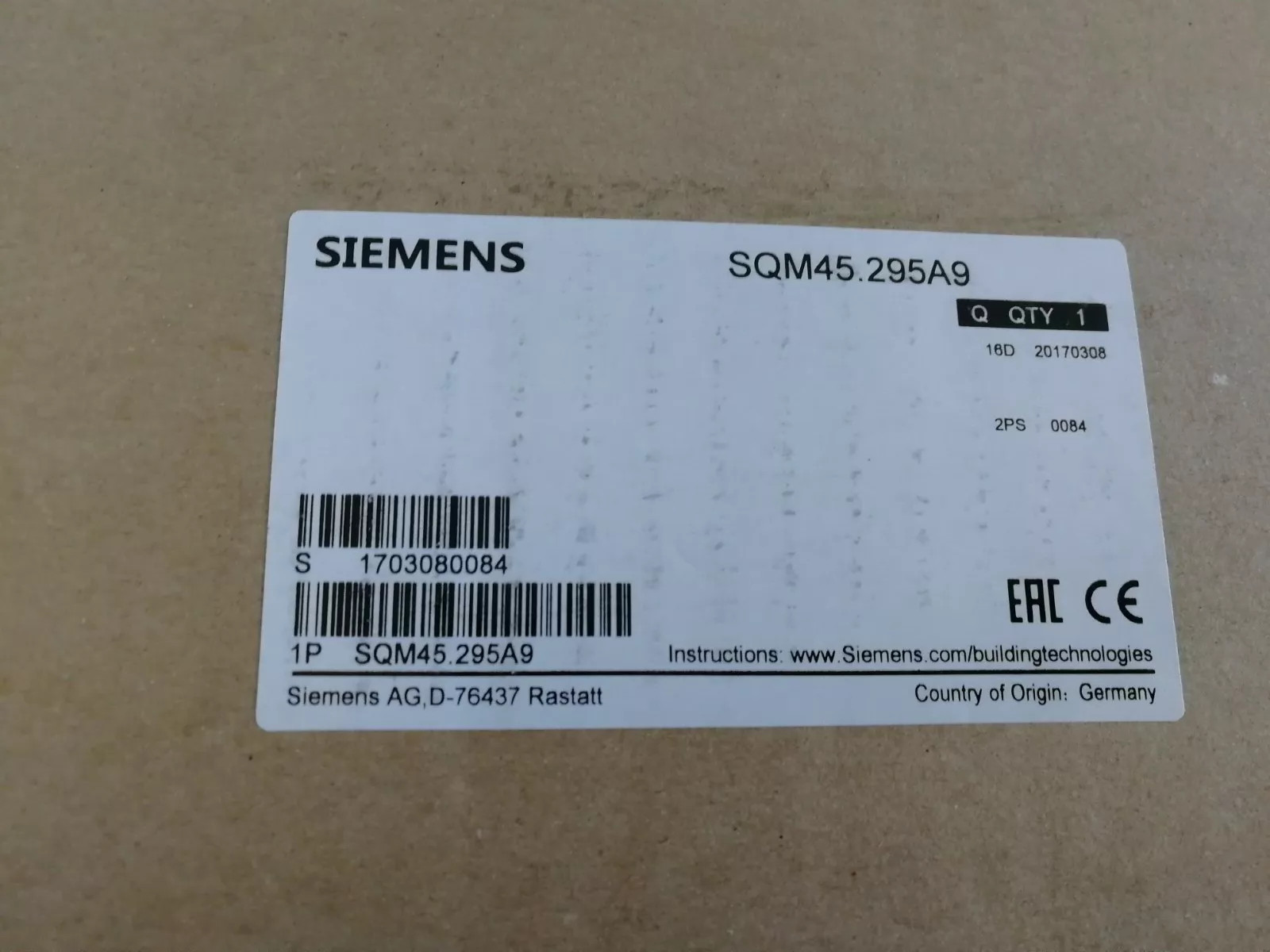 1PC New in box Siemens SQM45.295A9 Servo Motor Expedited Shipping