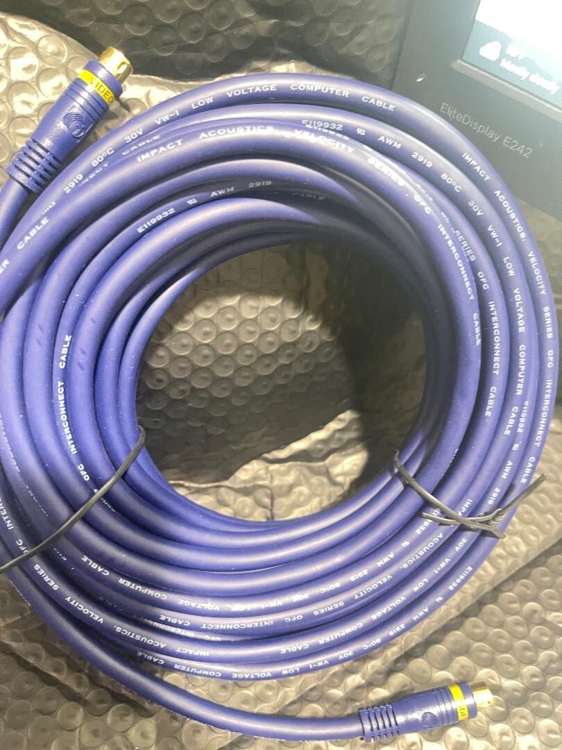 About 30FT E119932 AWM 2919 80° 30V VW-1 LOW VOLTAGE COMPUTER CABLE VIDEO (Z16)