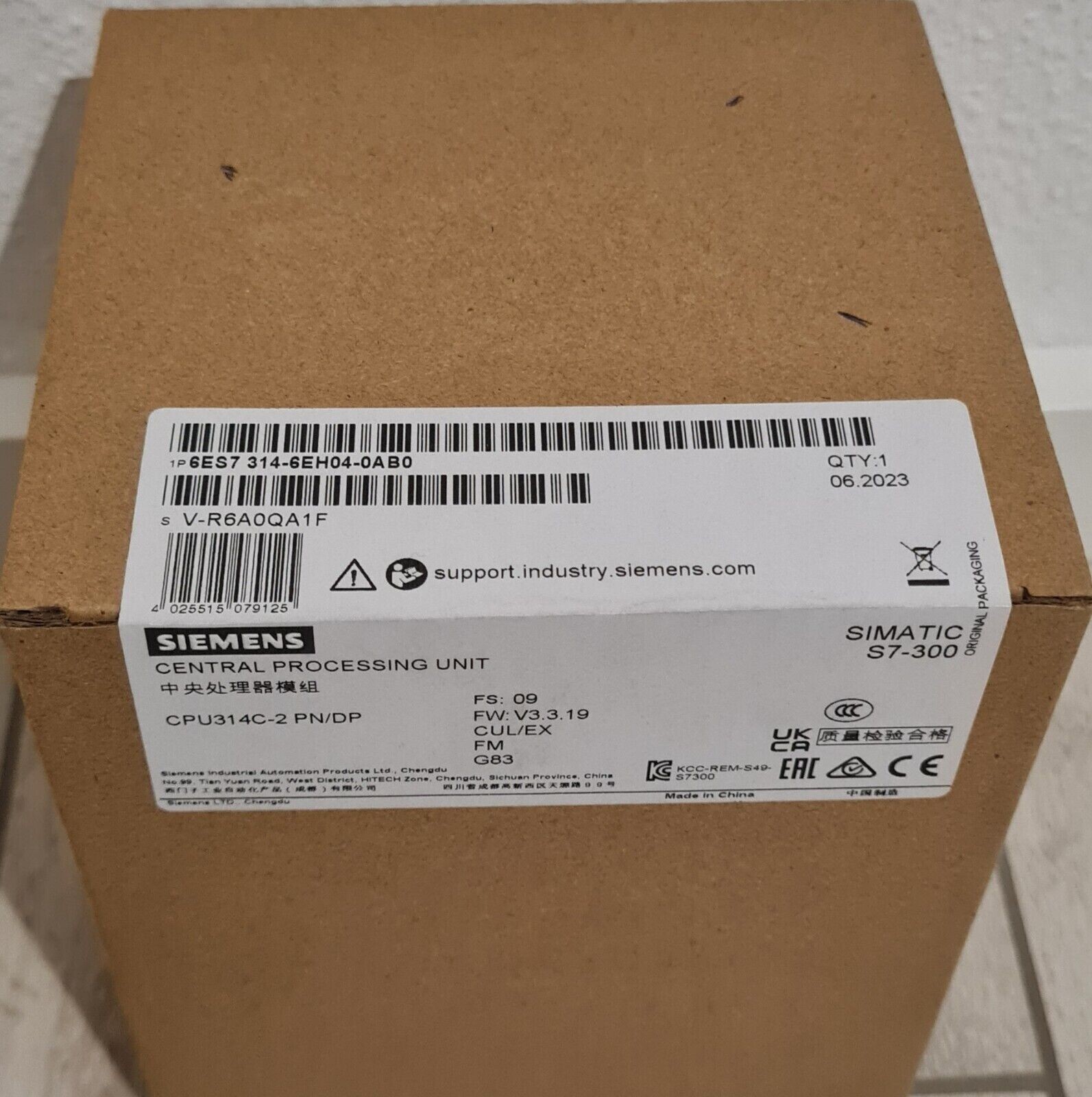 6ES7314-6EH04-0AB0 NEW SIEMENS 6ES7 314-6EH04-0AB0 Central Processing Unit