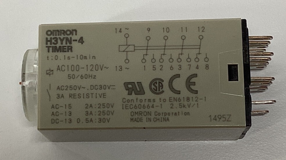 NEW OMRON H3YN-4 1s/10s/1min/10 min 100-120VAC, 14 Pin Timer Relay IN BOX
