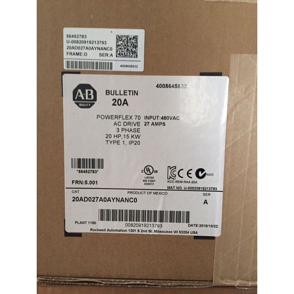 1PC NEW AND SEALED 20AD027A0AYNANC0 AC Drive Fast shipping