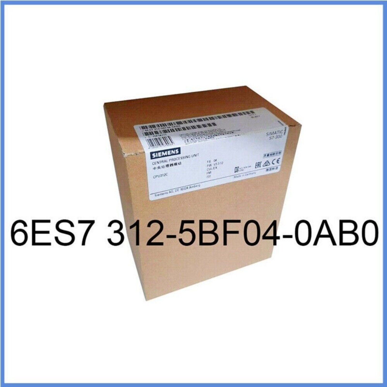 New Siemens SIMATIC S7-300 CPU 312C 6ES7312-5BF04-0AB0 6ES73125BF040AB0