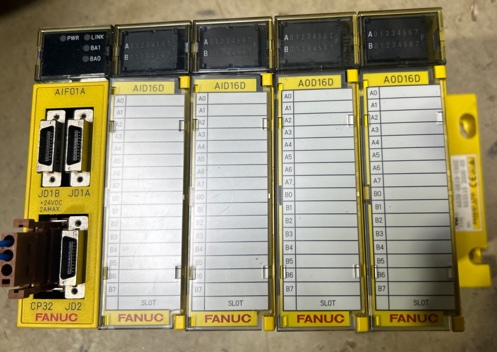 Fanuc Rack Set ABUU05A A03B-0819-C002 A03B-0807-J001 AIF01A AID16D AOD16D PLC