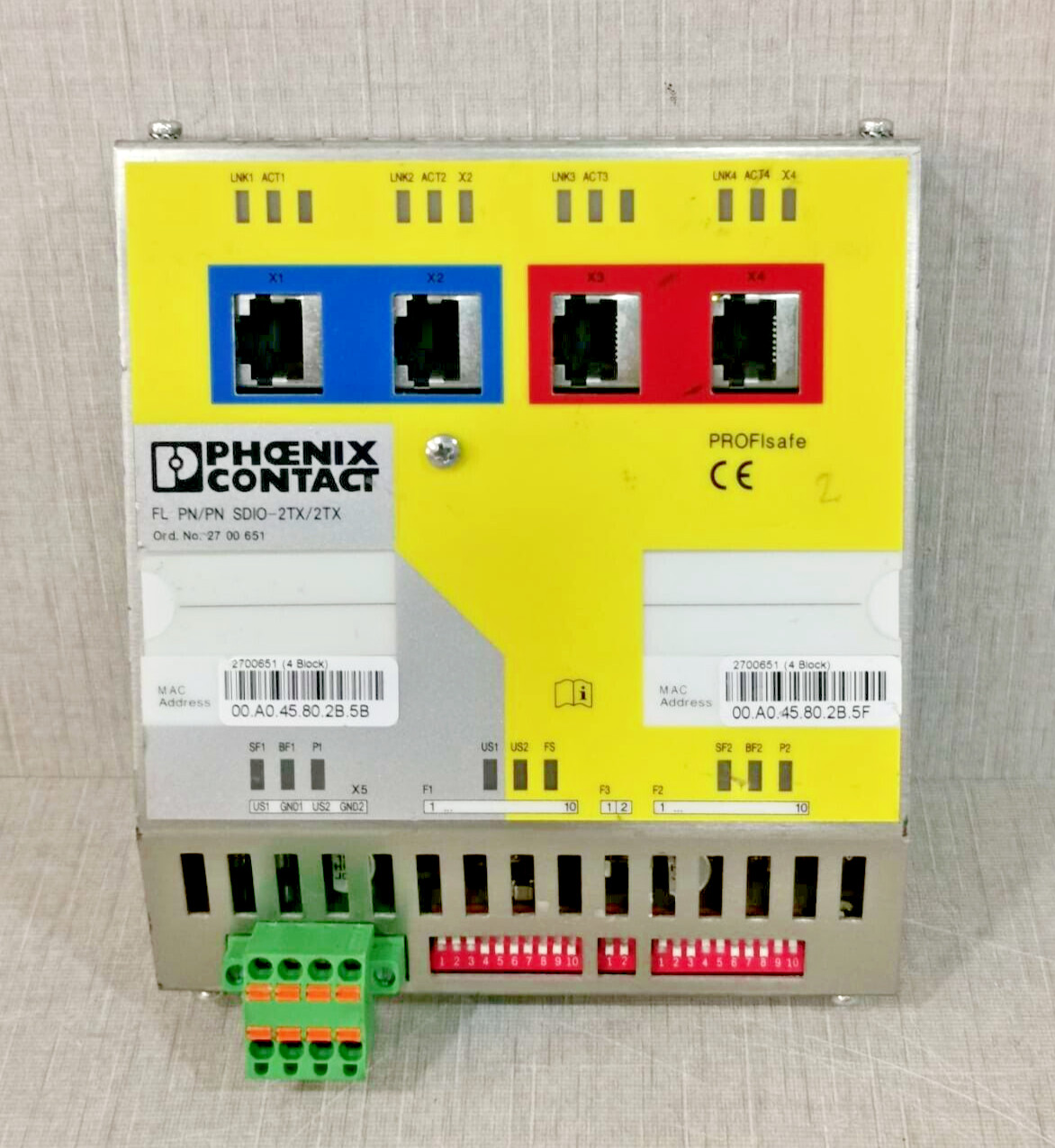 Phoenix Contact ProfiSafe FL PN/PN SDIO-2TX/2TX 2700651 Security Gateway