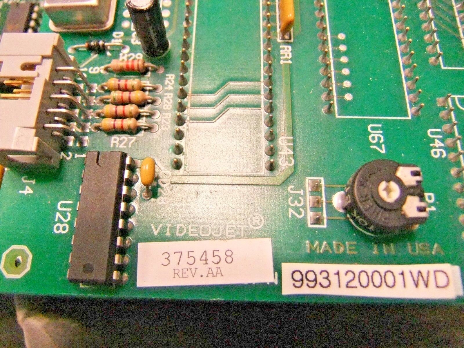 Videojet Display Board W LCD 375458 + Interaction Board EFIG-40