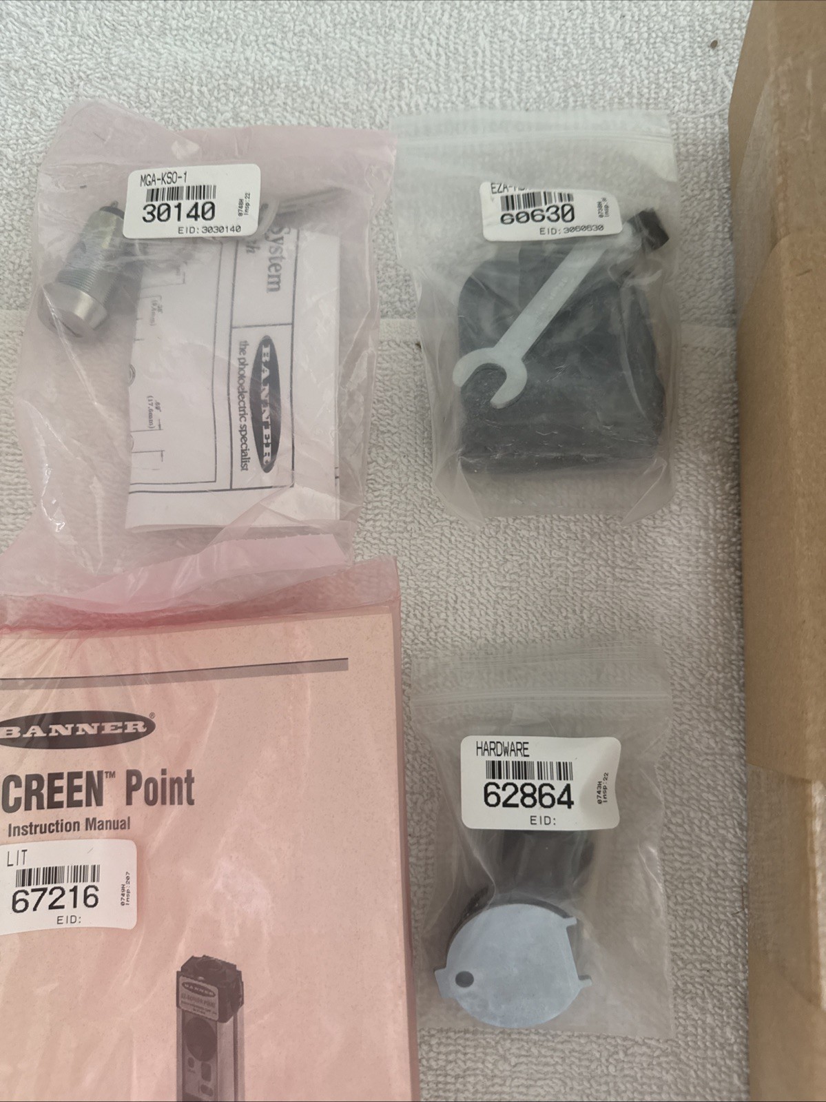 BANNER ENGINEERING KIT: 76208 SPR1Q8E & SPE1Q8E W/ 60630-30140-62864–67216-43958