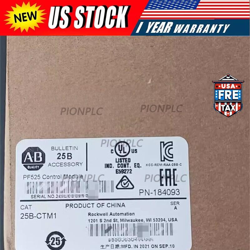 New AB 25B-CTM1 PowerFlex 525 Control Module Factory Sealed 25B-CTM1 US Free Tax