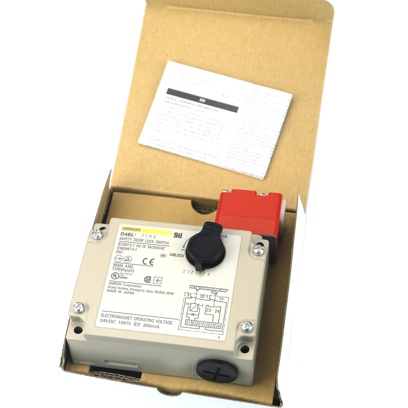 1PC Omron D4BL-2CRA D4BL2CRA Guard Lock Safety-Door Switch US Free TAX