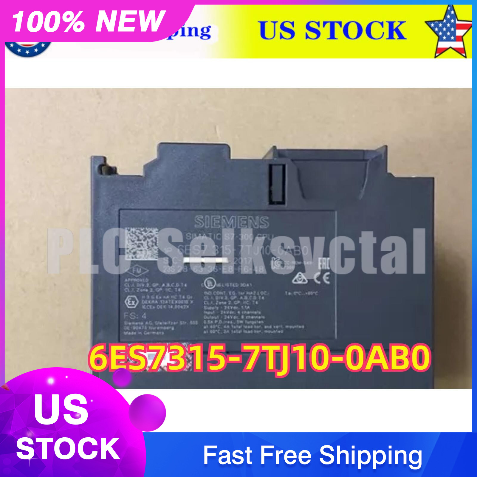 New Siemens 6ES7 315-7TJ10-0AB0 6ES7315-7TJ10-0AB0 S7-300 CPU 315T-3 PN/DP