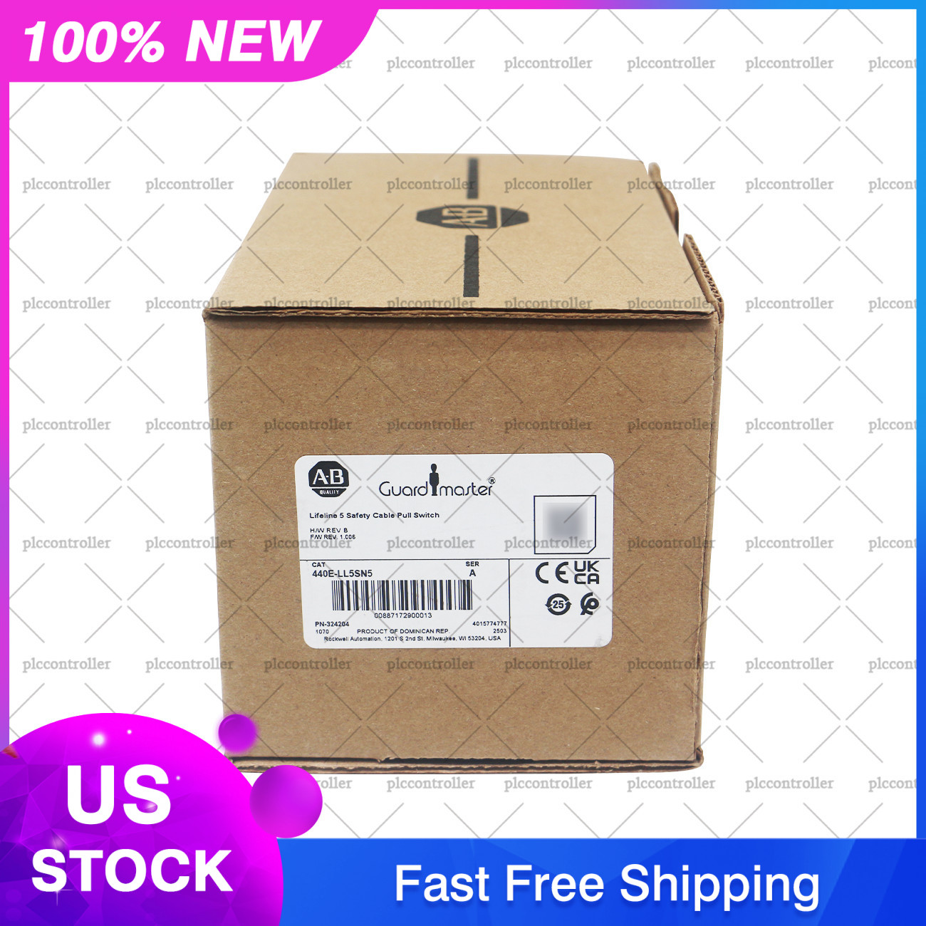 New Sealed 440E-LL5SN5 Allen Bradley 440E Lifeline Emergency Cable Pull Switches
