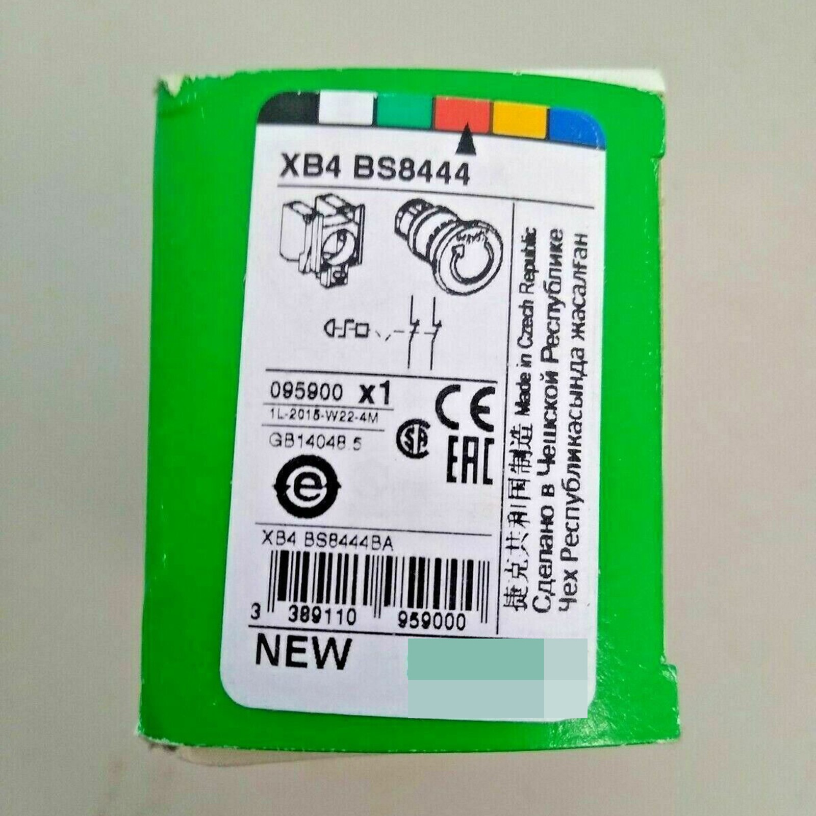 1PC New Schneider emergency stop button switch XB4BS8444 Free Shipping