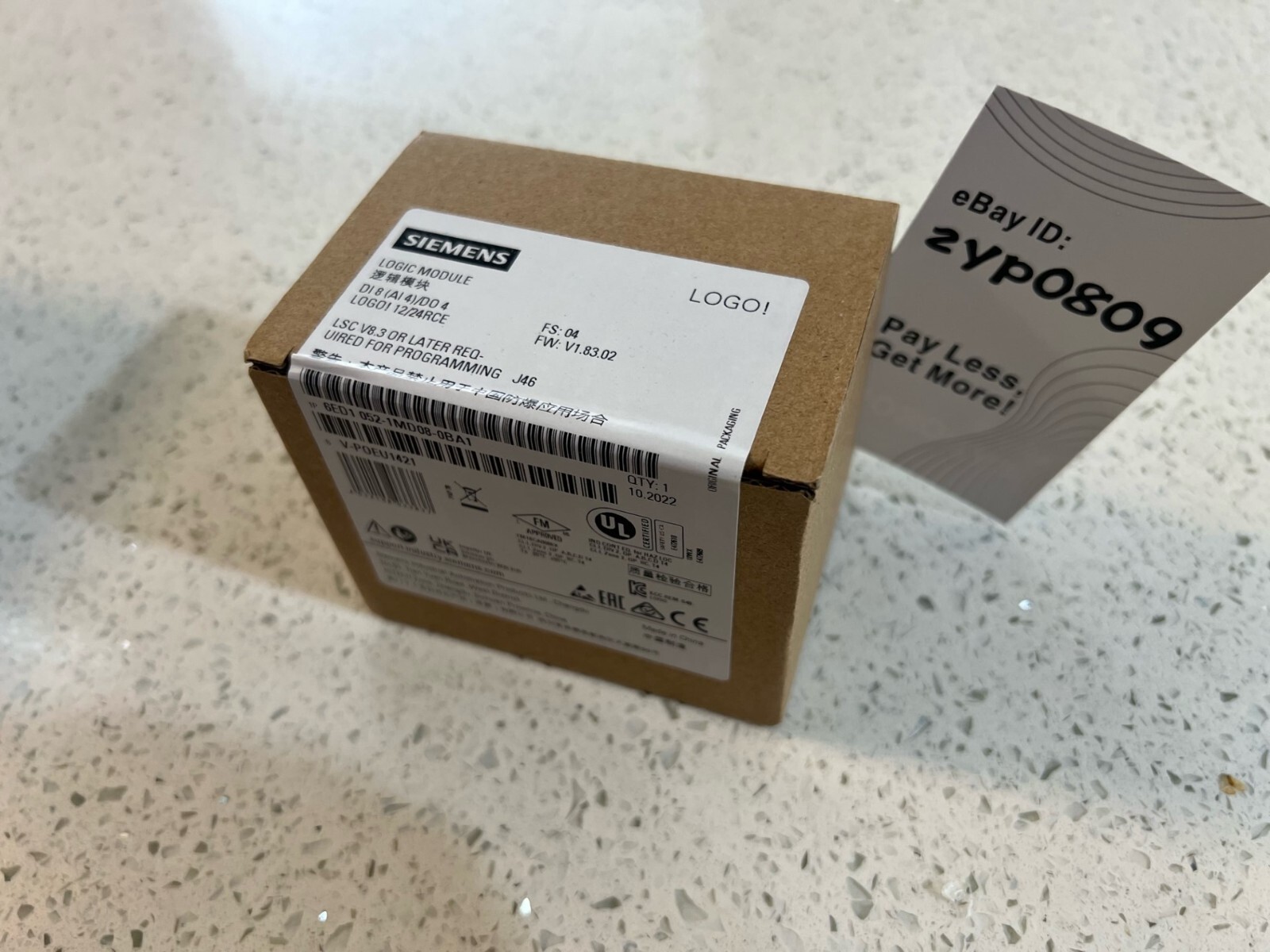 6ED1052-1MD08-0BA1 Siemens LOGO! 12/24RC,PLC ,12/24V DC/RELAY, 8 DI (4AI)/4 DO