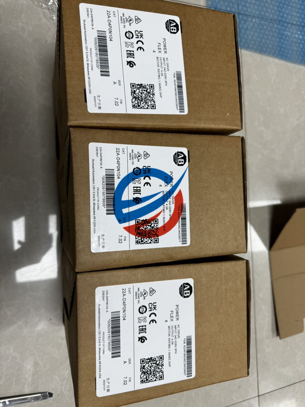 22A-D4P0N104 Allen-Bradley Powerflex 4 1.5KW 2HP AC Drive 22AD4P0N104