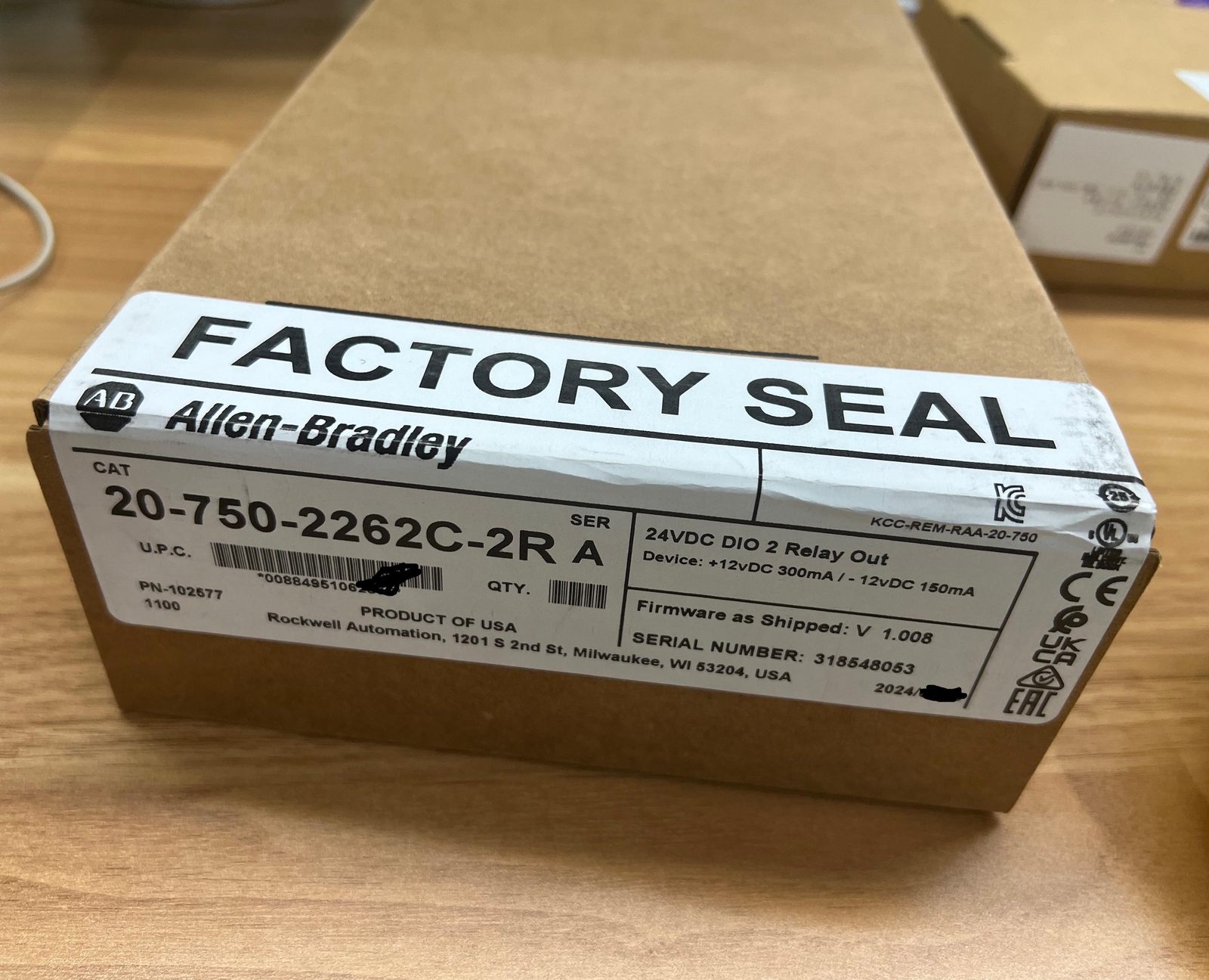 20-750-2262C-2R Series A PowerFlex 750 24V DC IO Option Module Comm Dual-Port PL