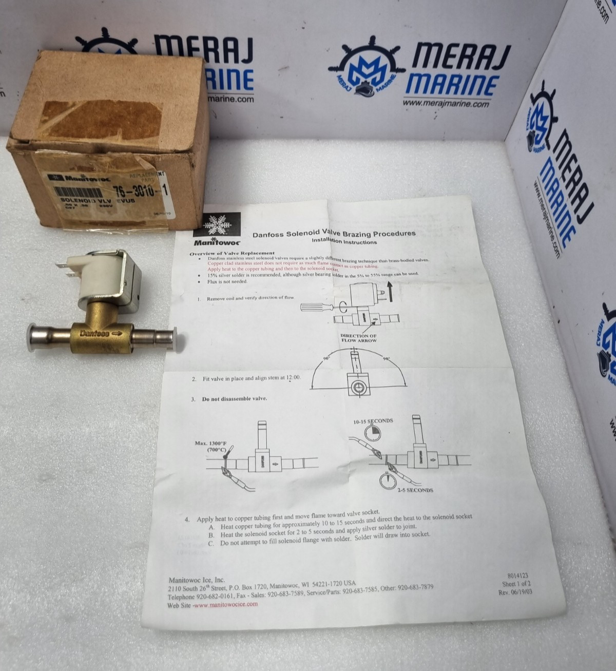 Manitowoc 76-3010-1 Solenoid Valve EVU5 230V Danfoss 042N4231