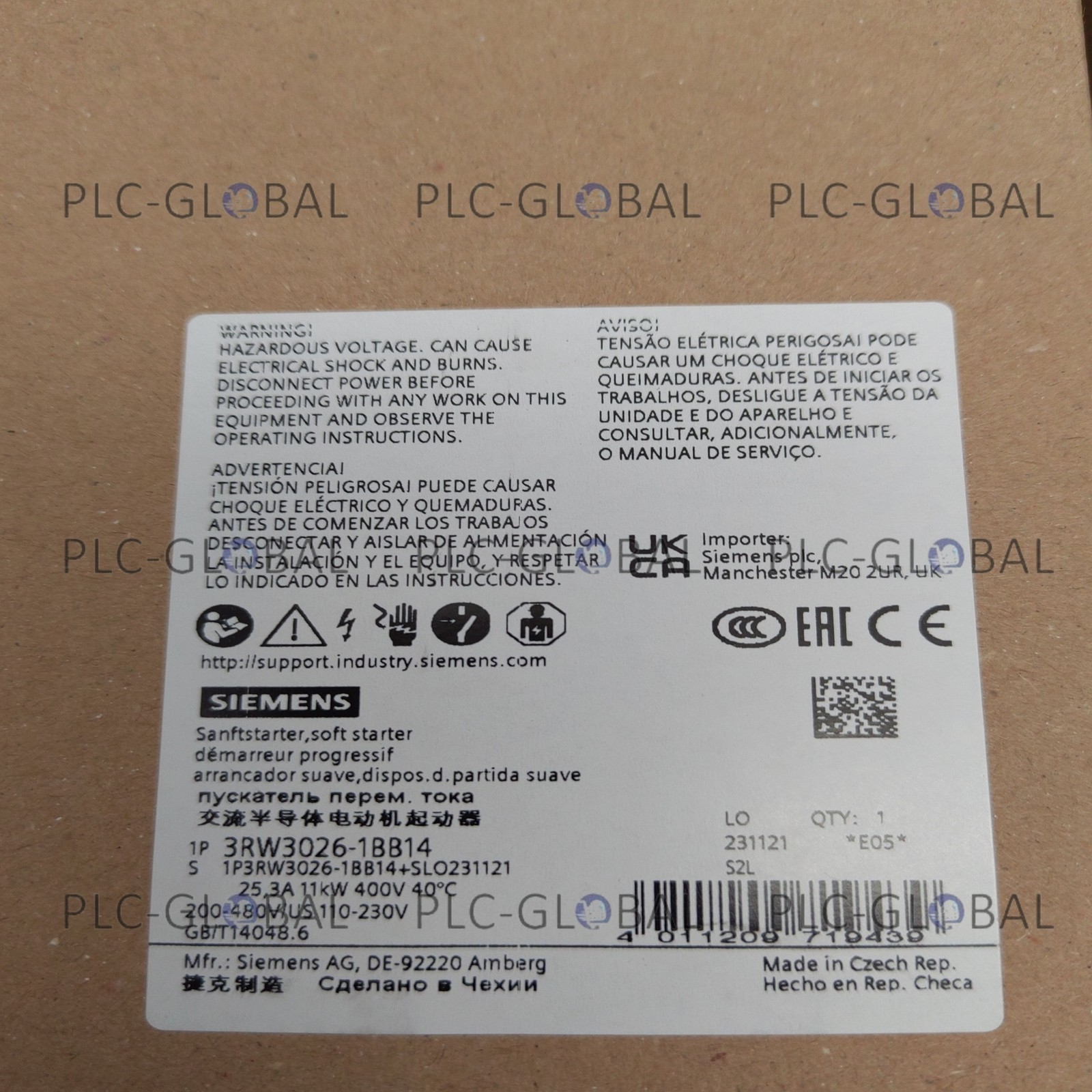 1 Unit Brand New Siemens 3RW3026-1BB14 Local Stock With Warranty
