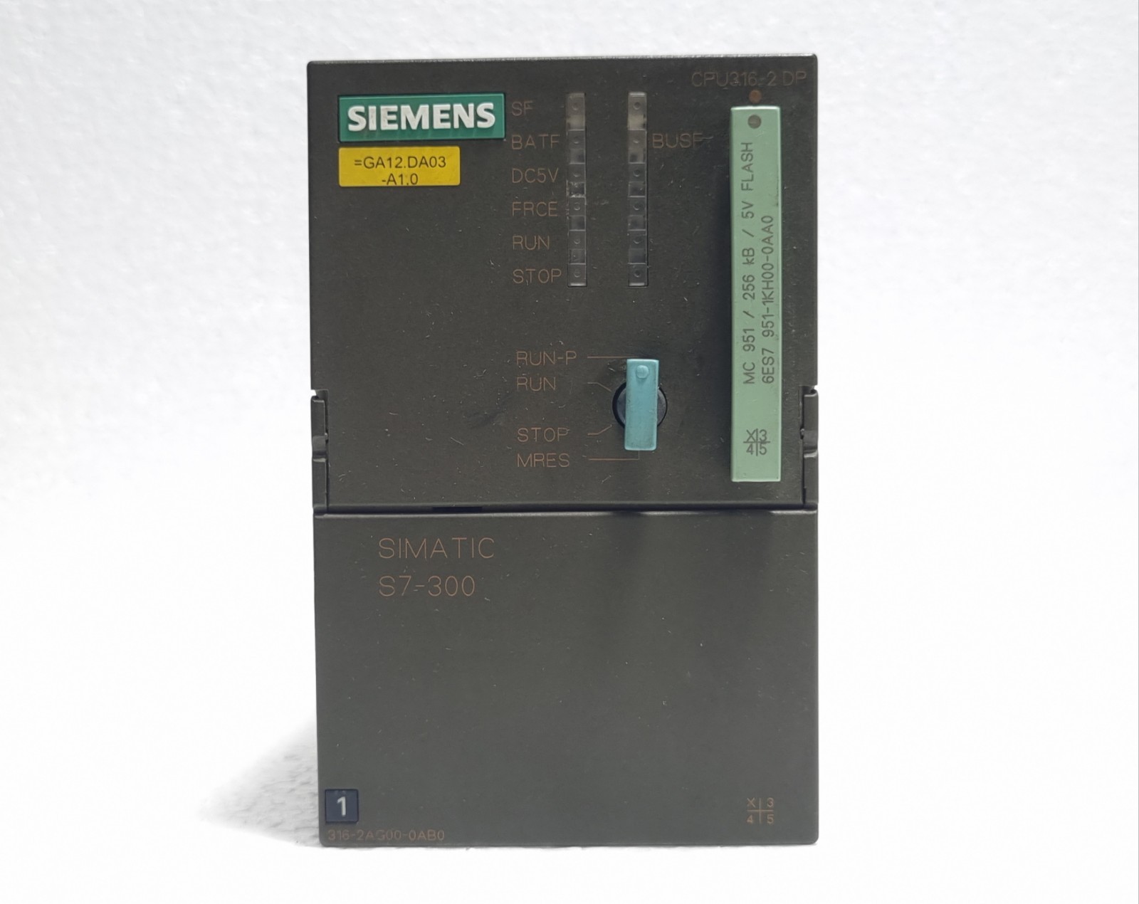 Siemens 6ES7 316-2AG00-0AB0 CPU With 6ES7 951-1KH00-0AA0 Memory Card
