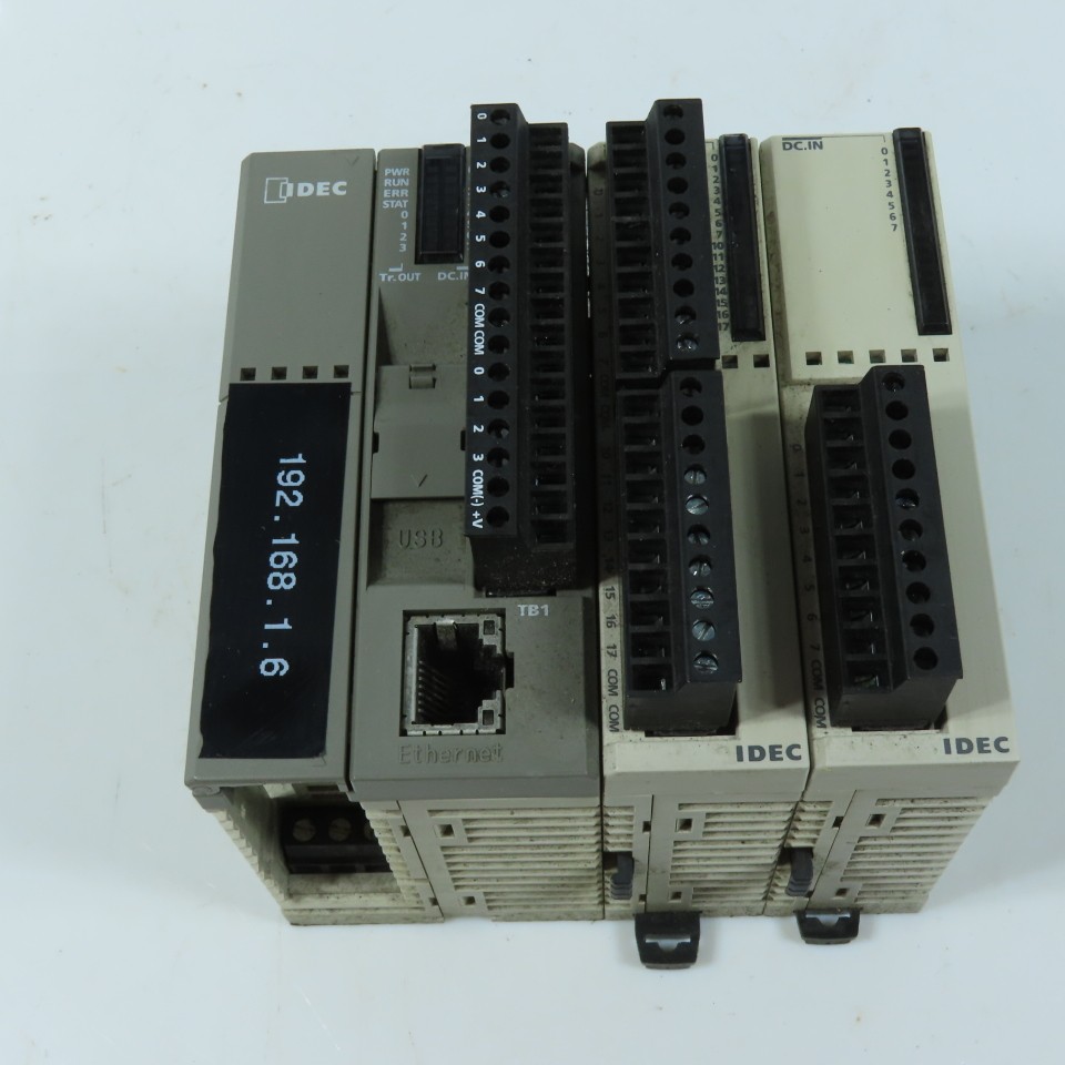IDEC FC5A-D12S1E MicroSmart PLC CPU Module with FC4A-N16B1 Expansion Unit 24VDC