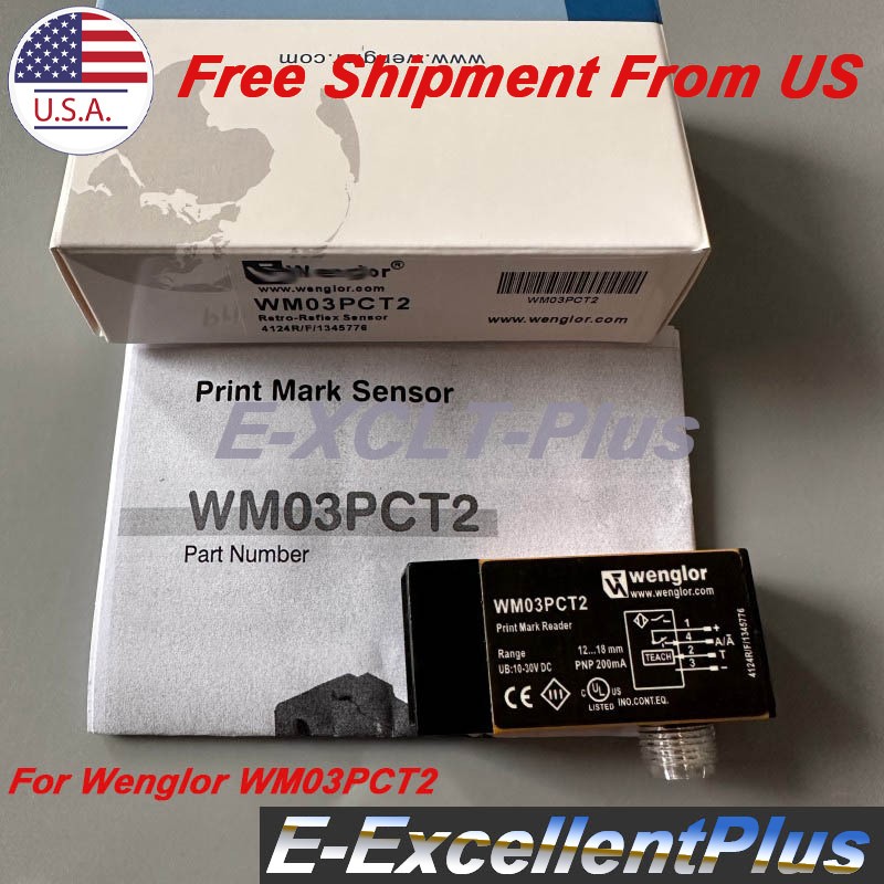For Wenglor WM03PCT2 Photoelectric Sensor Switch 10-30V PNP 4Pin 200mA USA Stock