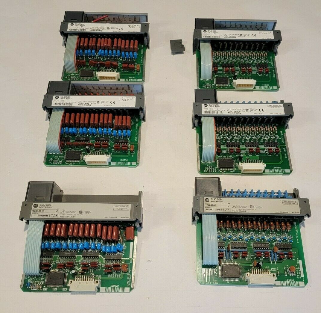 Lot of Allen-Bradley SLC500 1746-IA16 and 1746-IB16 Input Modules