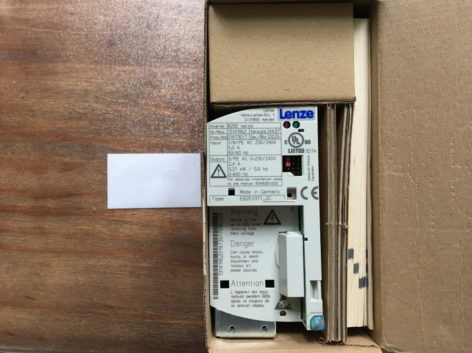 One New LENZE E82EV371K2C Inverter E82EV371_2C Expedited Shipping