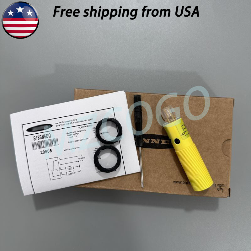 S18SN6DQ Photoelectric Switch Sensor 10-30VDC For Banner S18SN6DQ