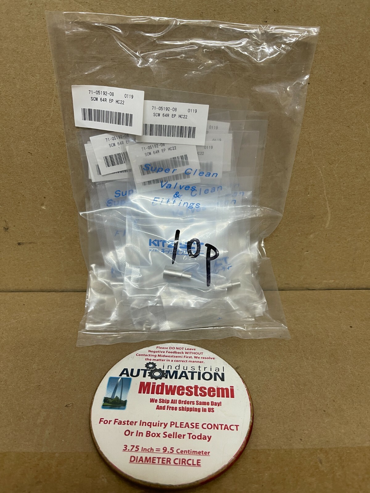 NEW LOT 10 KITZ SCT 71-05192-08 0119 SCM-64R-EP-HC22 SUPER CLEAN VALVE FITTING