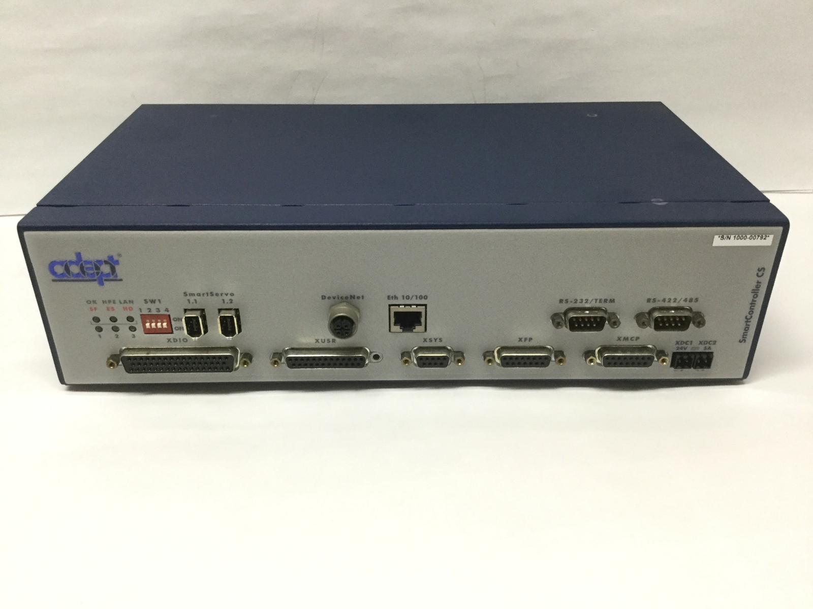 Adept 10000-310 Rev G Robot Smart Controller CS, 24VDC 5A, DeviceNet, SmartServo