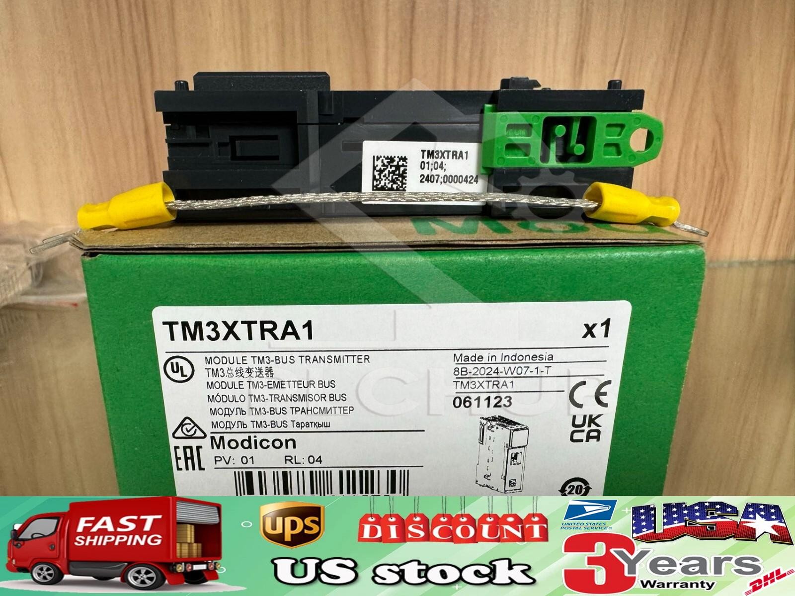 For NEW Schneider Programmable Logic Controller Module TM3XTRA1 With box