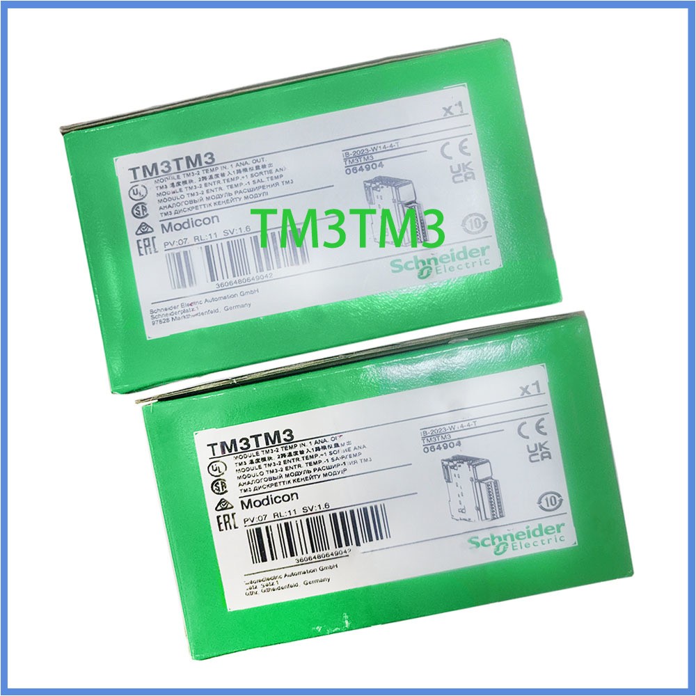 New In Box Modicon TM3 series TM3TM3 24V DC Analog expansion module Schneide