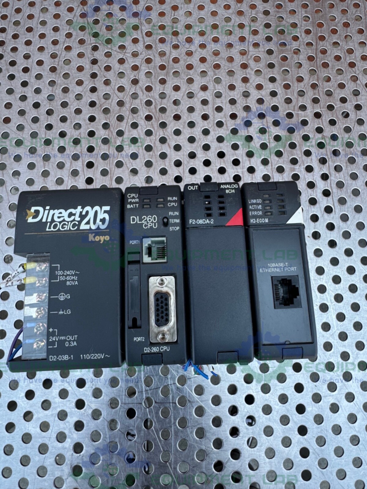 Automation Direct Logic 205 Koyo w/ DL260 CPU, H2-ECO M, F2-08DA-2 Modules