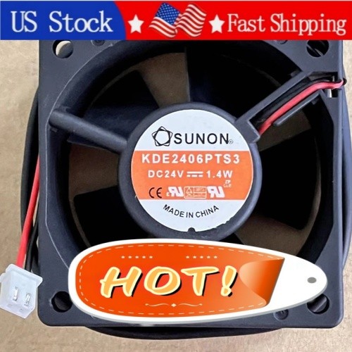 1PCS New SUNON KDE2406PTS3 Inverter Cooling Fan DC24V 1.4W 2-Wire Fast Ship