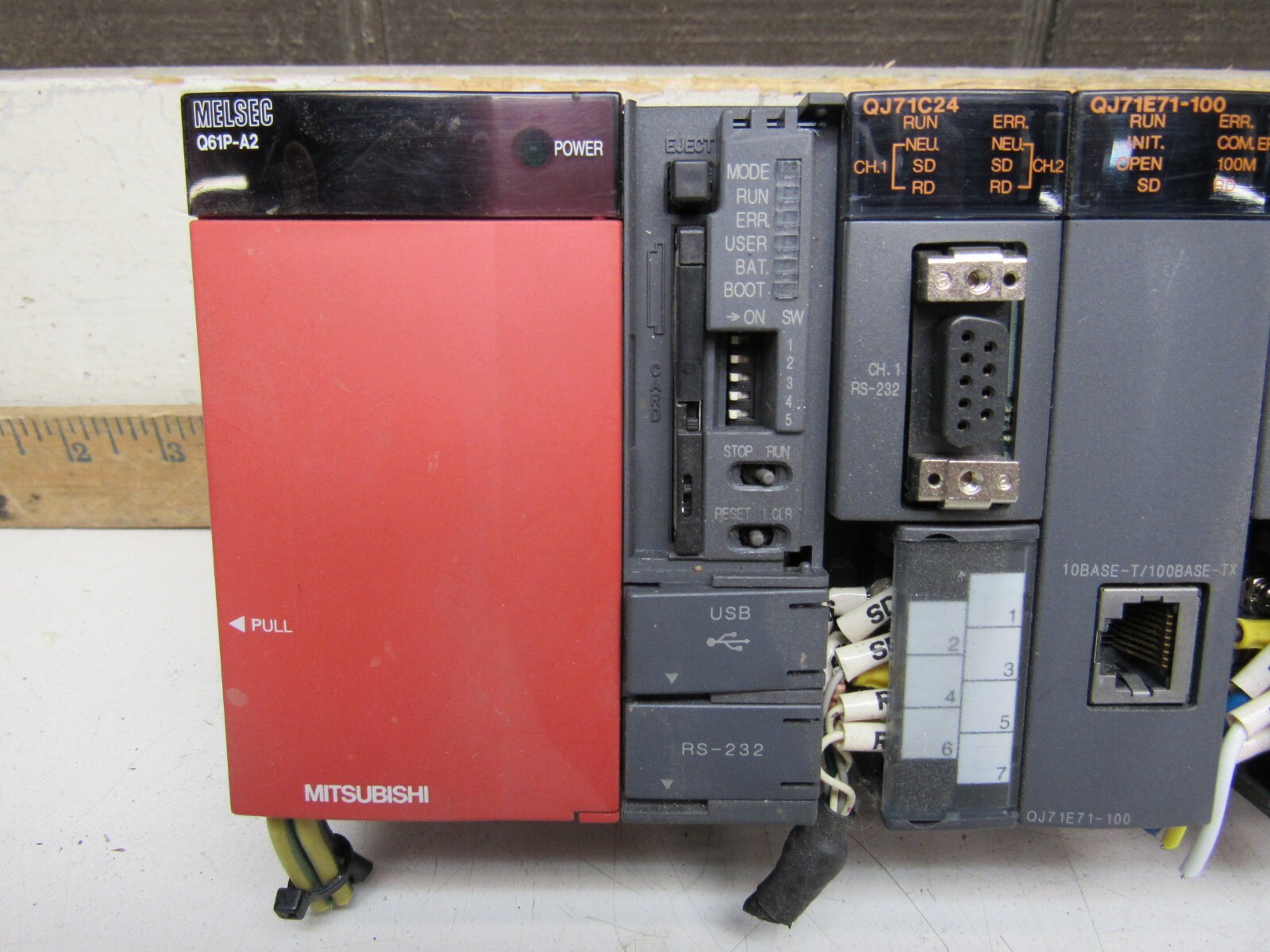 MITSUBISHI MELSEC-Q PLC SYSTEM Q12HCPU Q61P QJ71E71-100 QD75D4 QJ61BT11 NICE !!!
