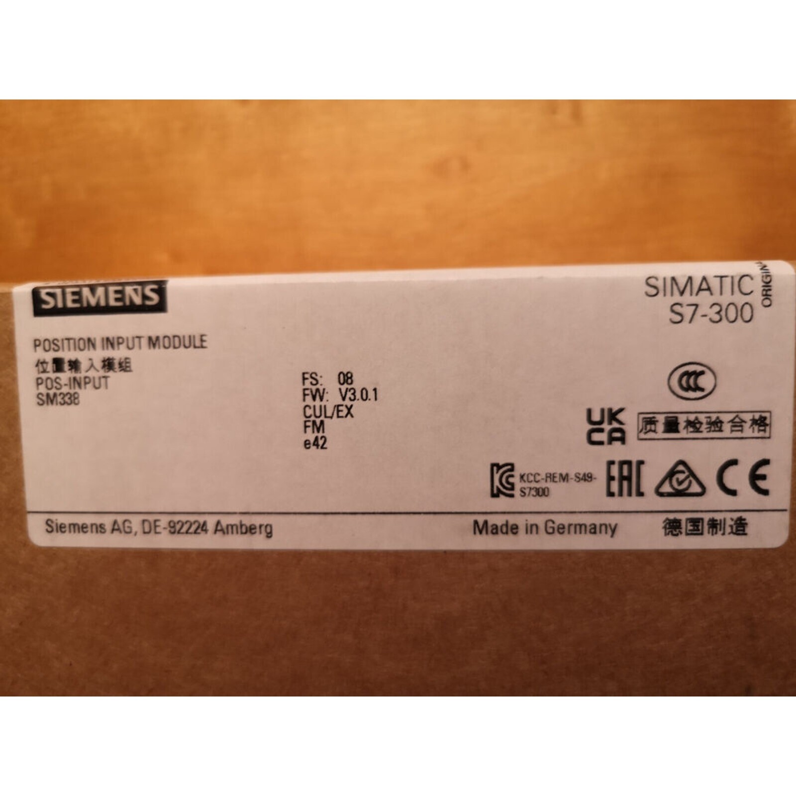 Simatic S7-300 SignalbauGruppe 6ES7338-4BC01-0AB0 Neu Factory sealed