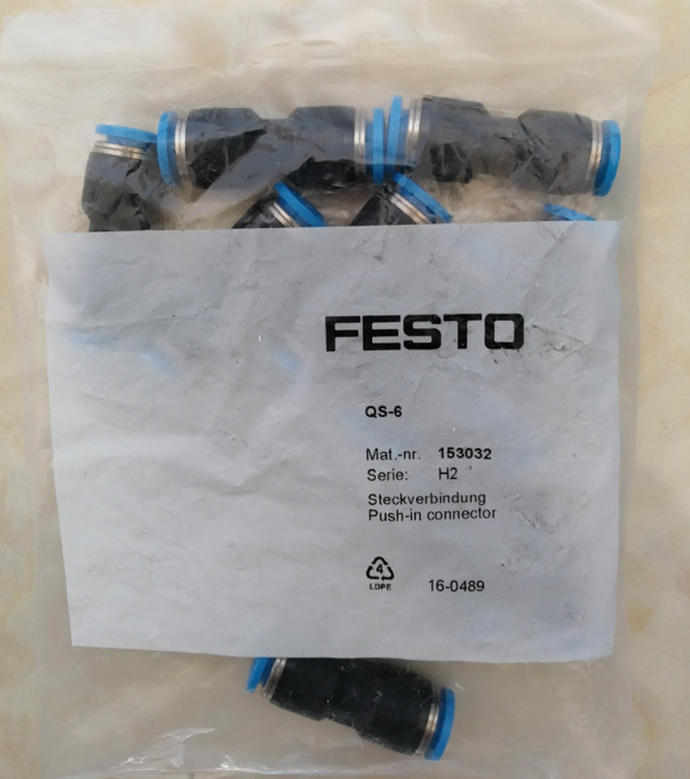 1Bag/10pcs New Festo QS-6 QS6 153032 Fitting Free Shipping *TT