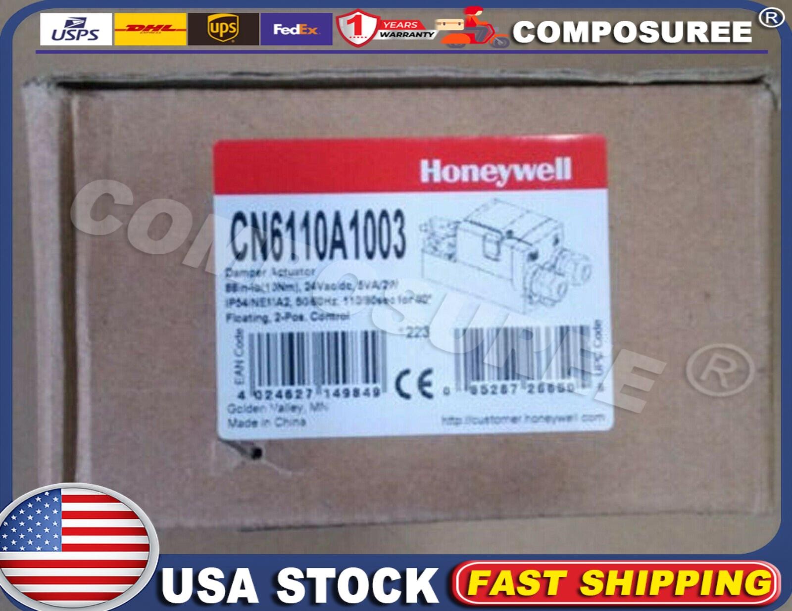 Brand New Honeywell damper drive floating point regulated CN6110A1003