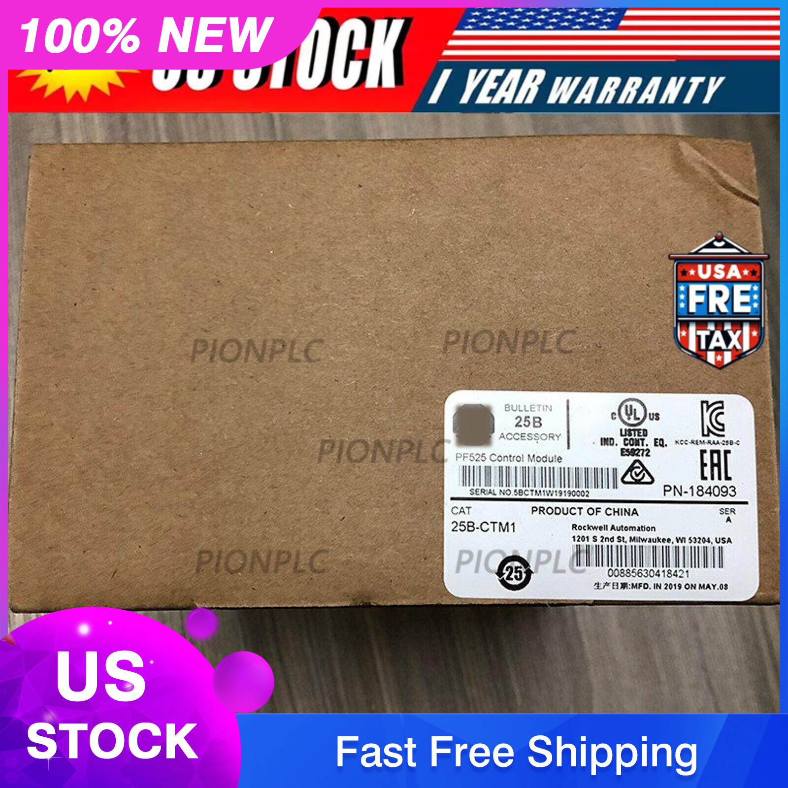 New IN BOX 25B-CTM1 25B-CTM1 PowerFlex 525 control module SPOT OCK