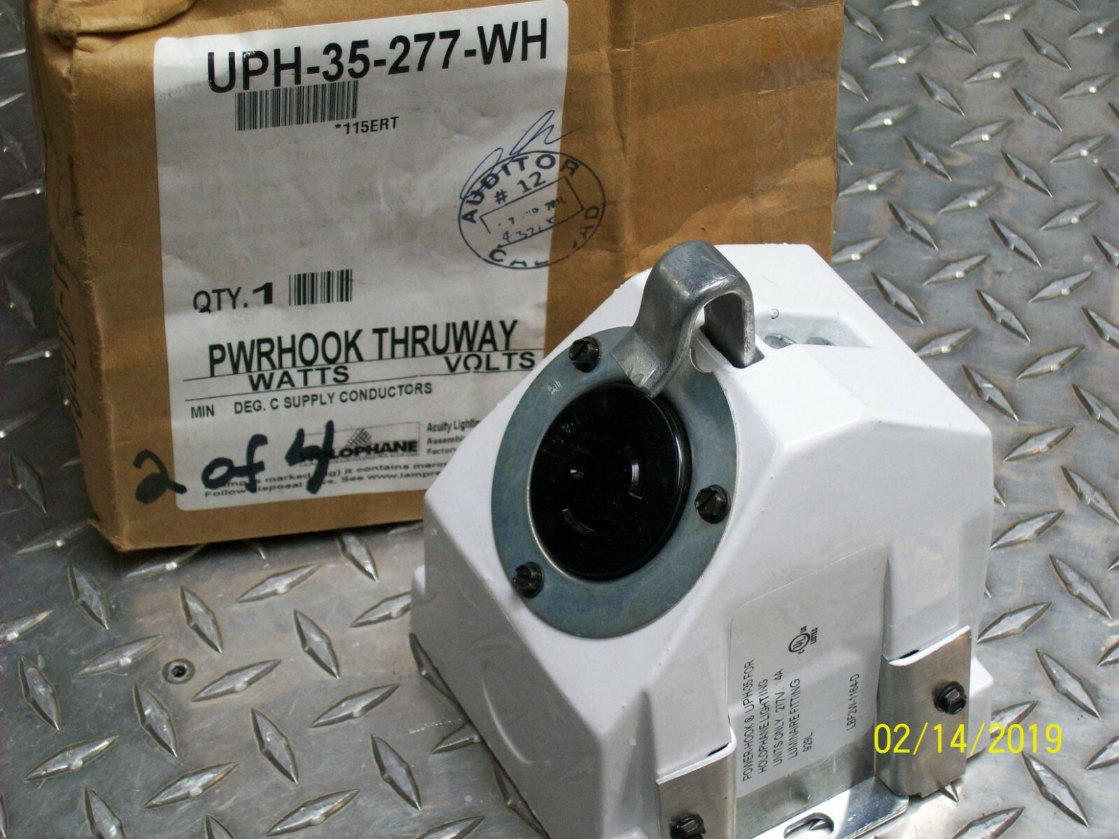 NEW HOLOPHANE ACUITY UPH-35 POWER HOOK UPH-35-277-WH
